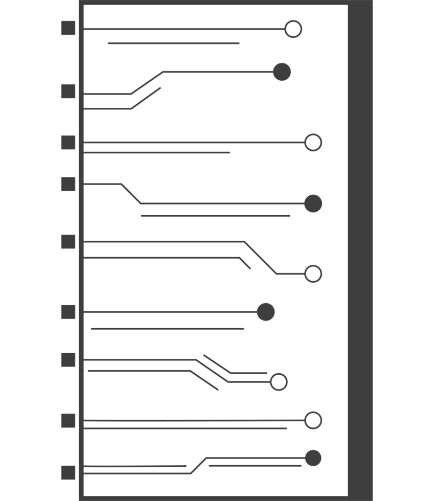 circuit electric microchip element icon isolated png