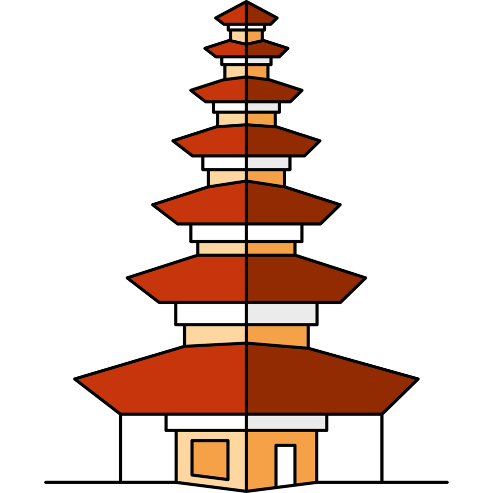pura ulun danu bratan isolated png