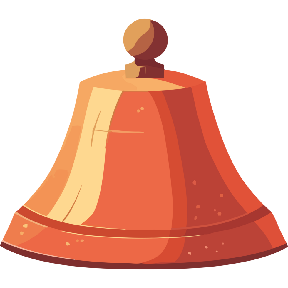 Orange bell element icon isolated png
