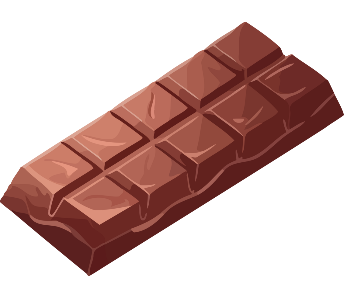 Sweet chocolate bar snack element icon isolated png
