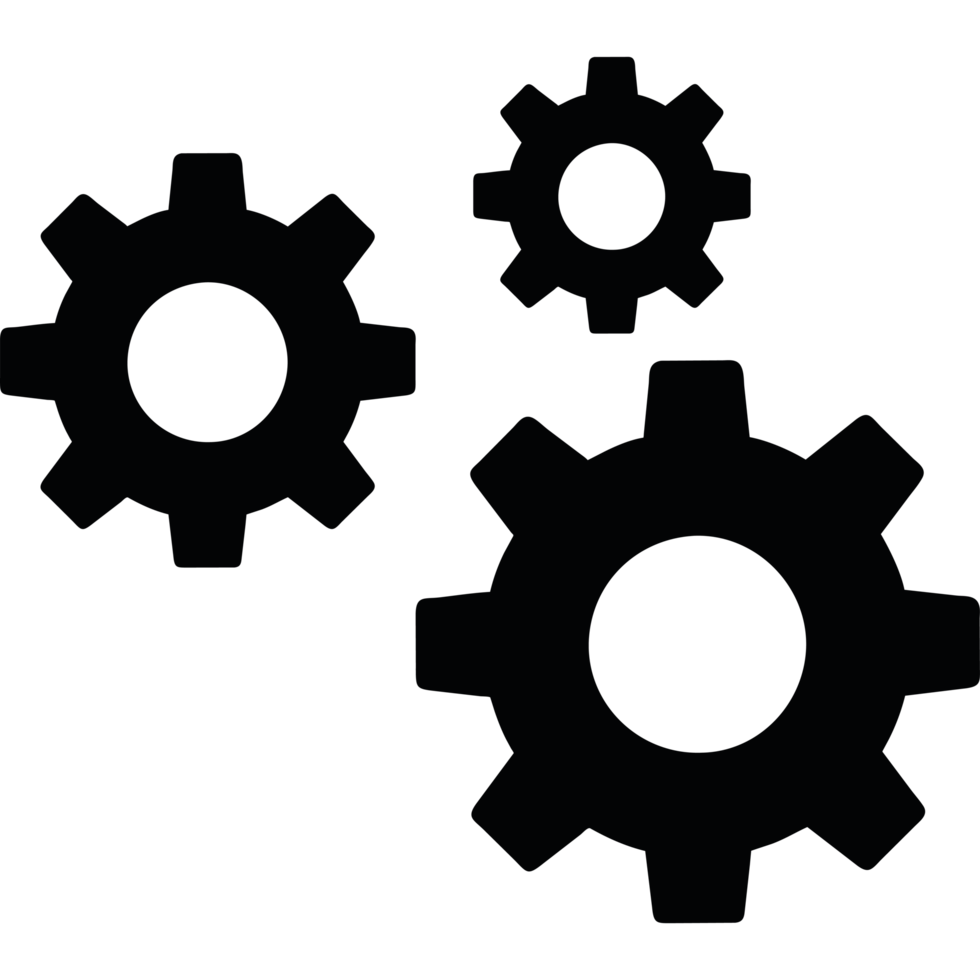 Gears element icon isolated png