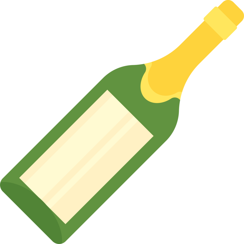 Bottle of champagne element icon isolated png