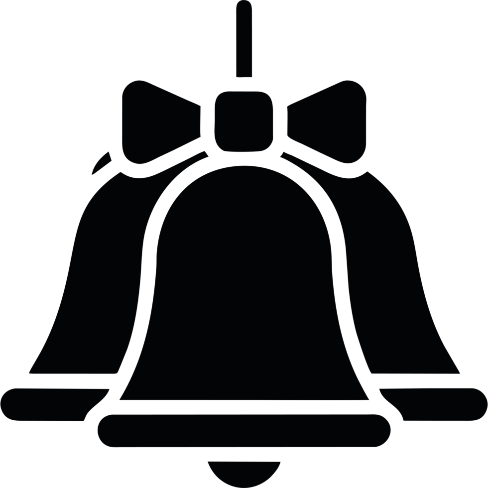 Christmas bell element icon isolated png