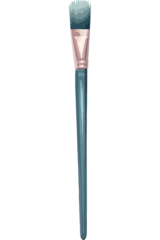 Makeup brush with a blue handle element icon isolated png