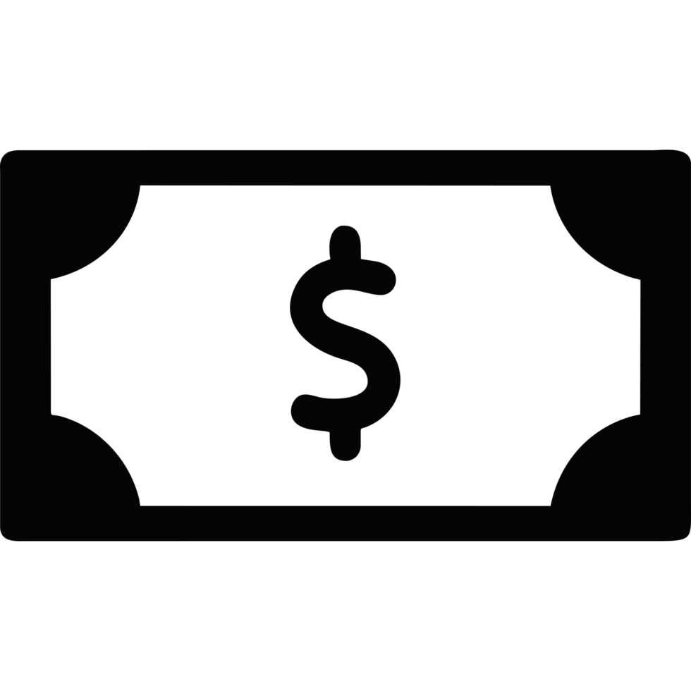 Dollar sign element icon isolated png