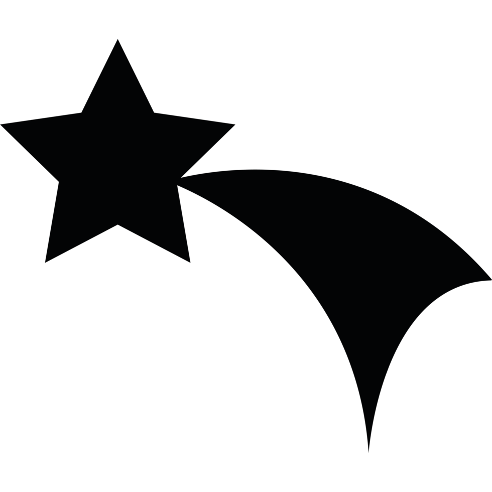 Black star element icon isolated png
