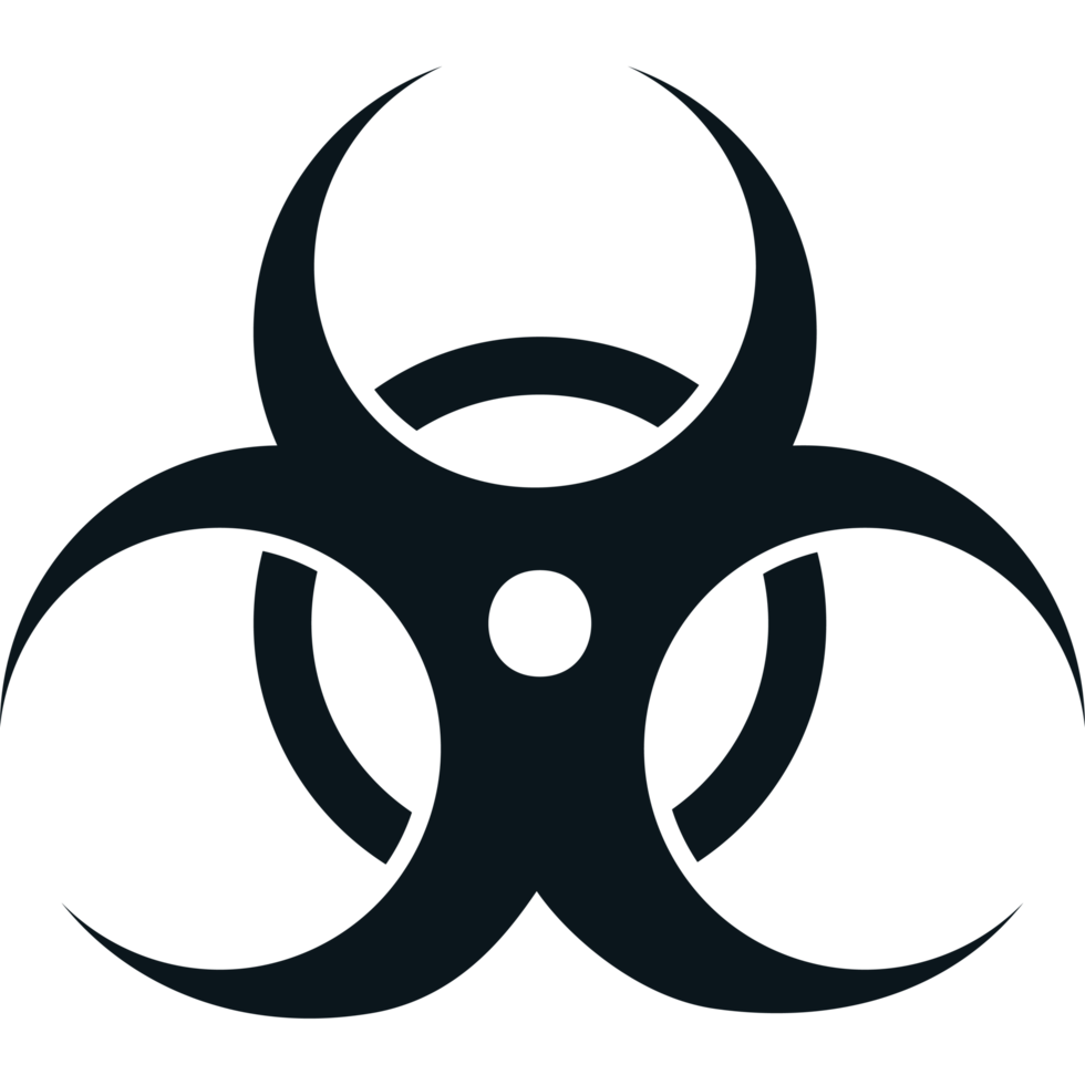 Biohazard symbol sign element icon isolated png