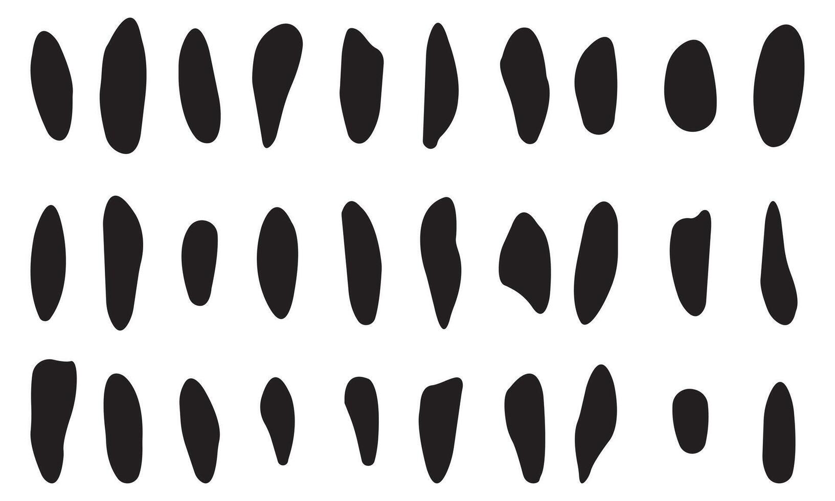 Random blob shapes. Black cube drops. Organic black blobs irregular shape. liquid shadows random shapes. Black cube drops simple shapes. vector