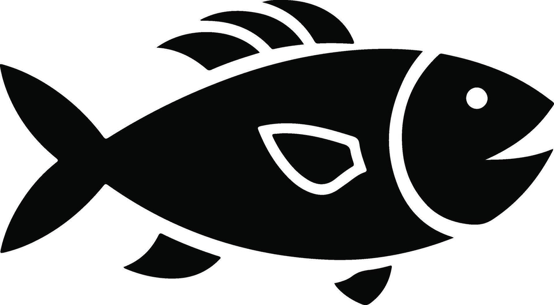 Minimalist Fish Silhouette Illustration vector