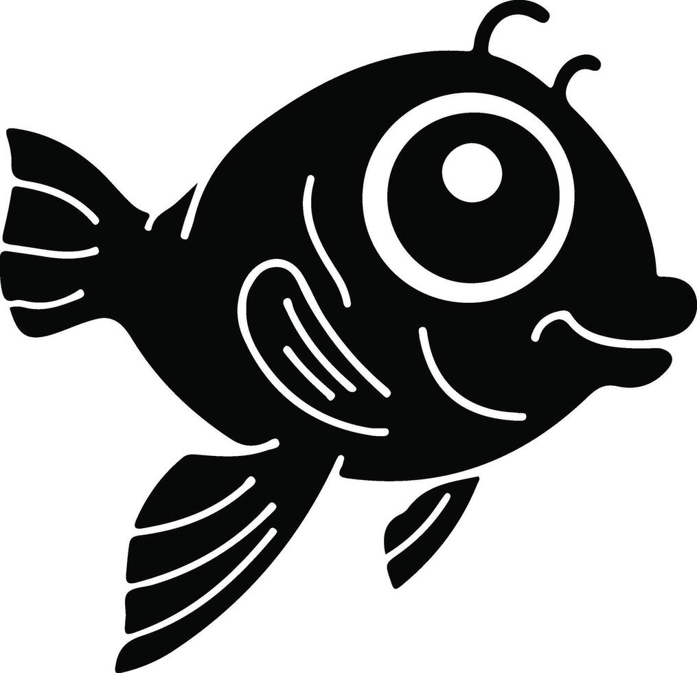 Fish Silhouette Logo and Icon Design vector