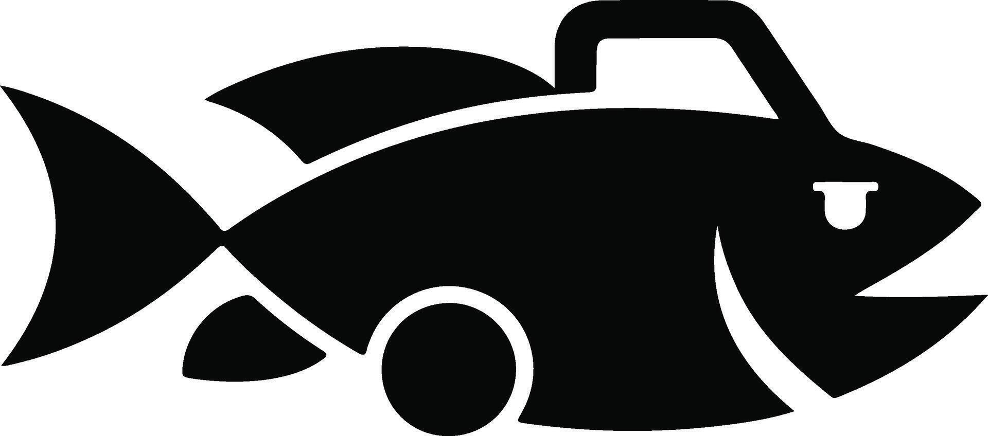 Fish Icon Silhouette Design vector
