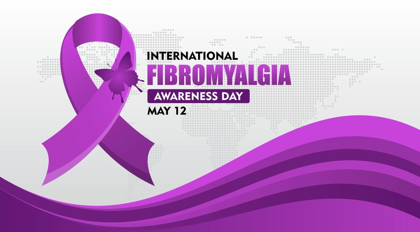 International Fibromyalgia Awareness Day for banner background and poster vector