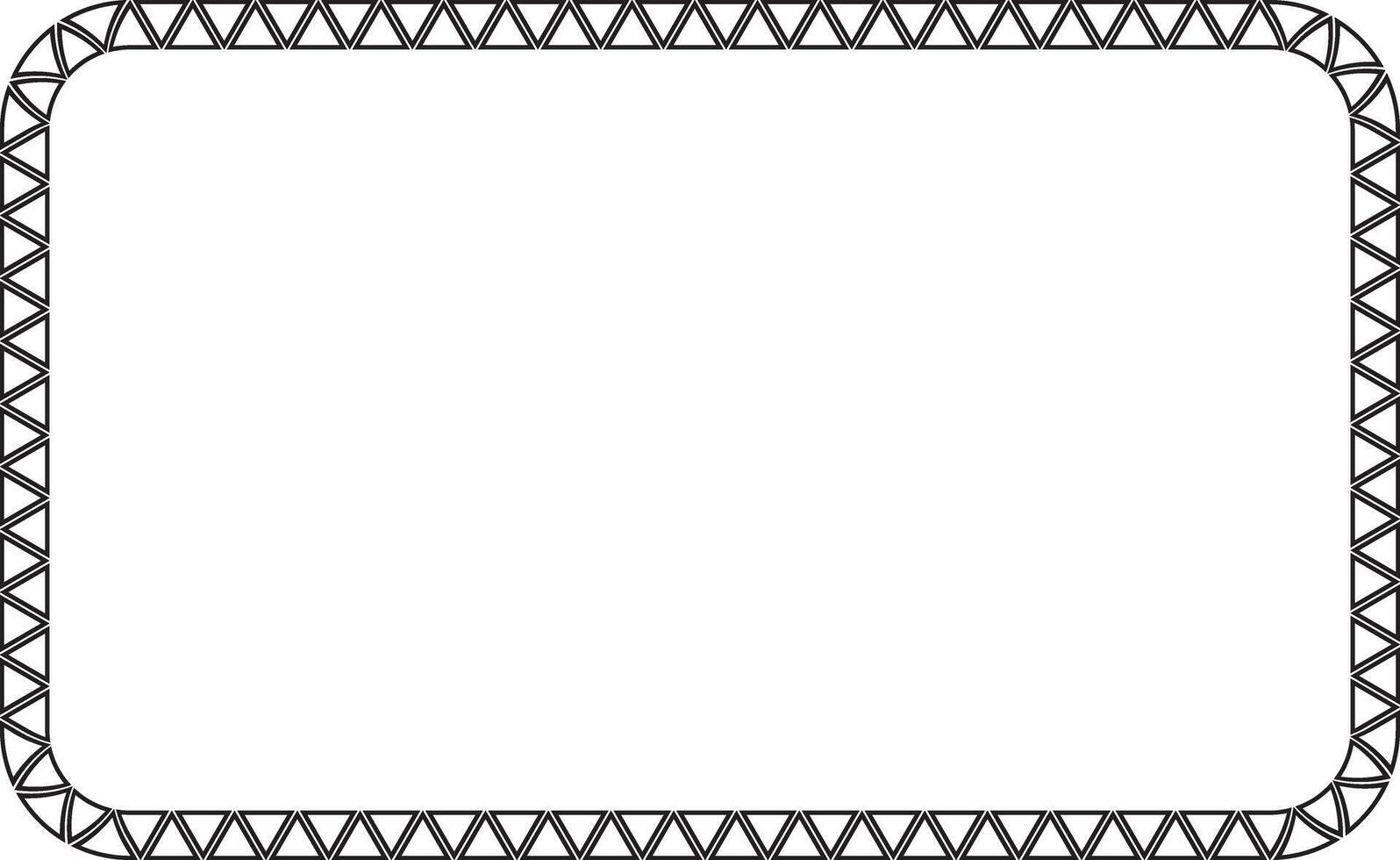 african triangle rectangular frame with copy space for text or design vector