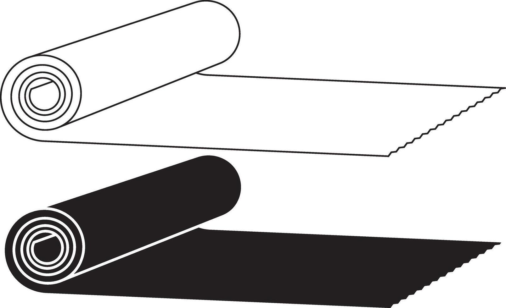 outline silhouette aluminium foil rolls icon set vector