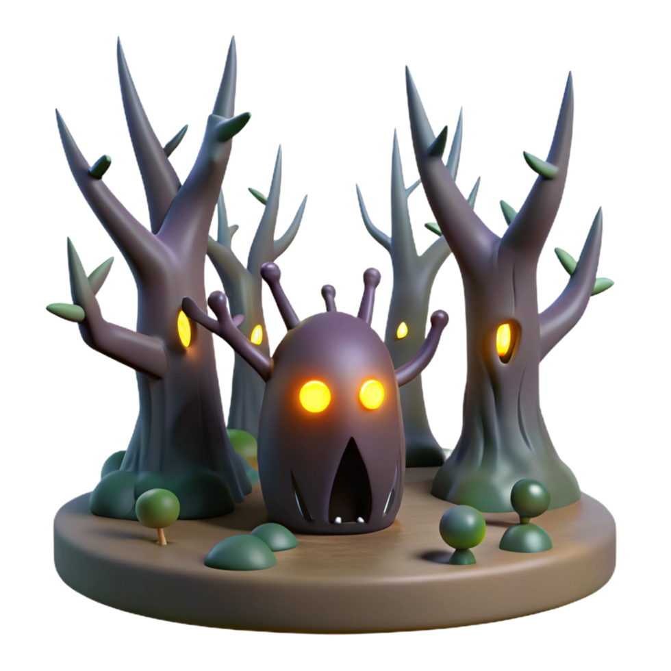 Digital Render of a Creepy Forest Creature png