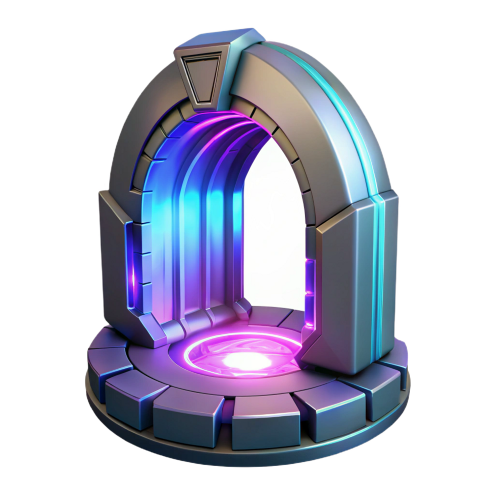 3D Render Futuristic Portal png