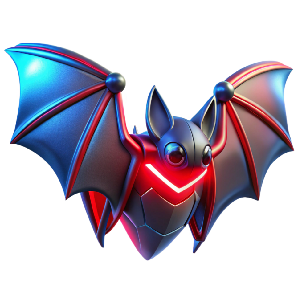 Cybernetic Bat 3D Render png