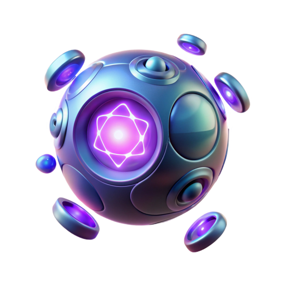 3D Render Futuristic Orb png