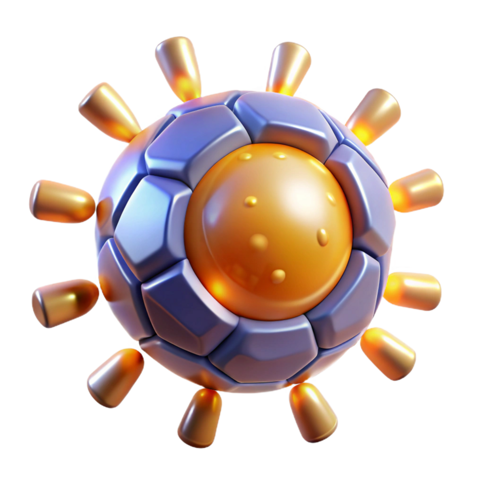 3D Render Abstract Orb, Geometric Design png