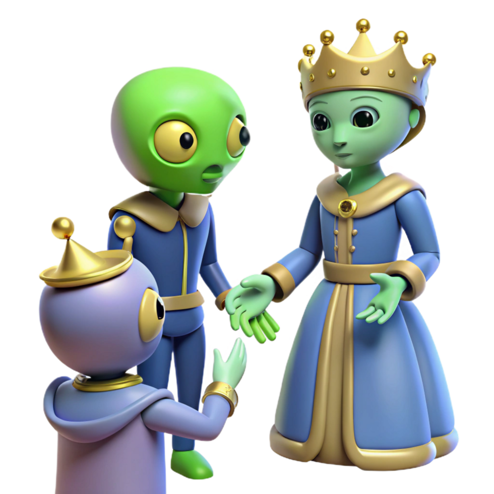 3D Illustration of Alien Royals png