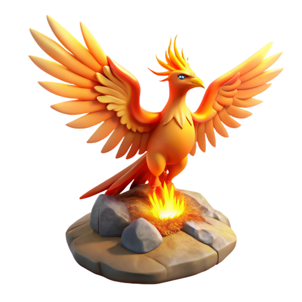 3D Render of Mythical Phoenix Bird png