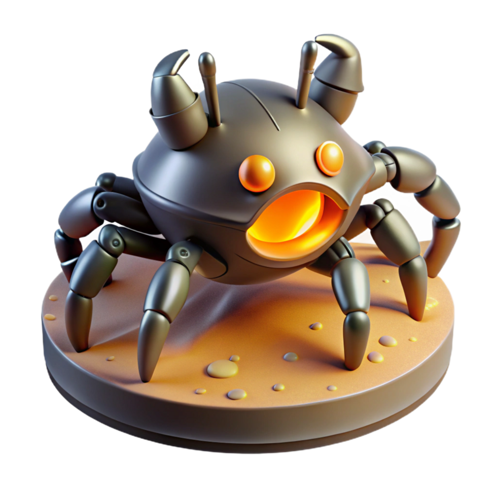 3D Render of Robotic Crab png