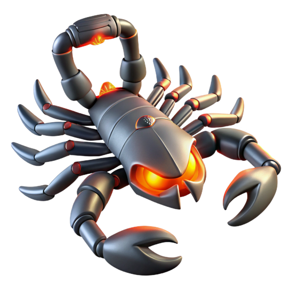 Robotic Scorpion 3D Render png
