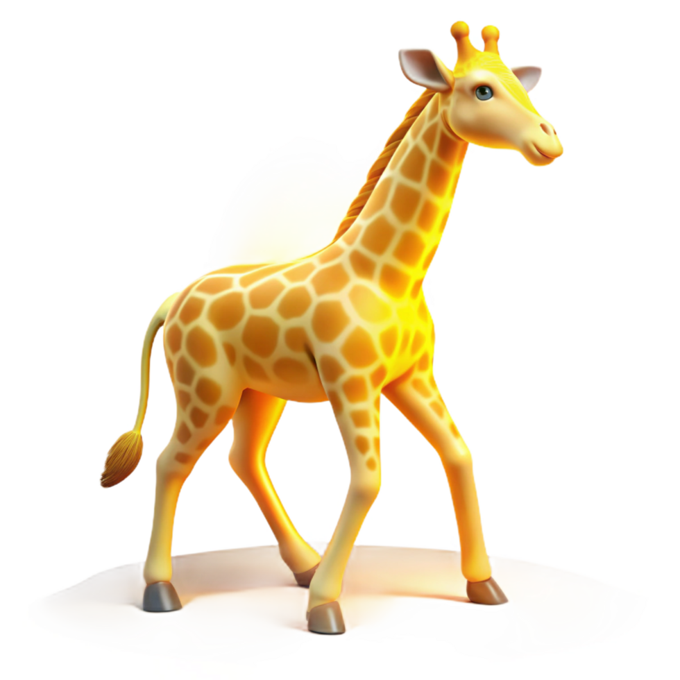 stunning artistic Cute Giraffe 3D Render genuine png