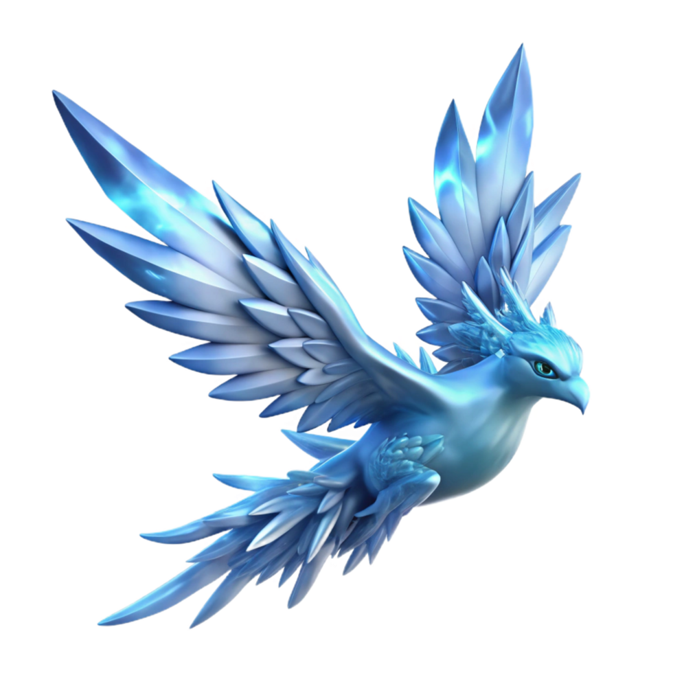 Ice Bird 3D Render png