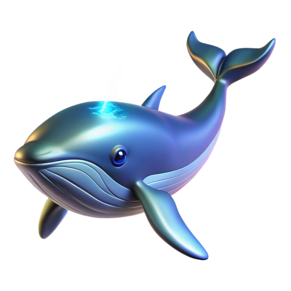 extraordinary traditional 3D Cartoon Whale Illustration authentic png