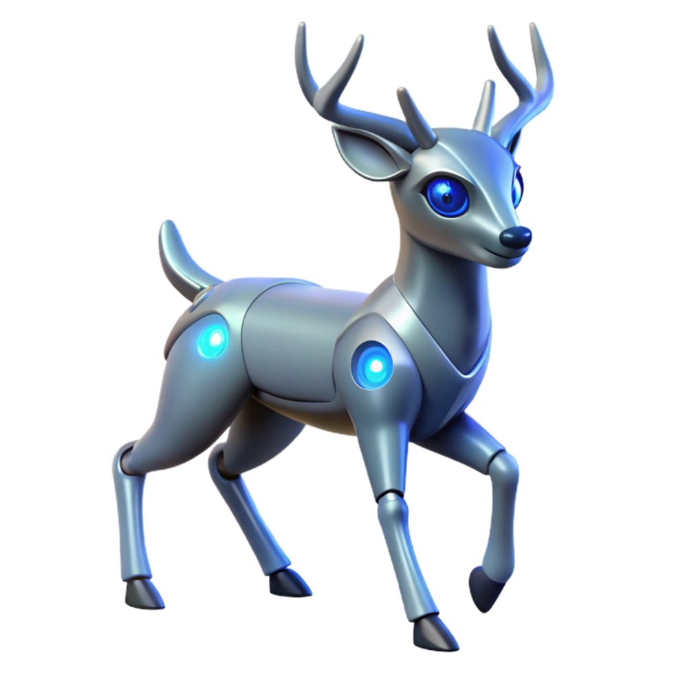 3D Render Robotic Deer png