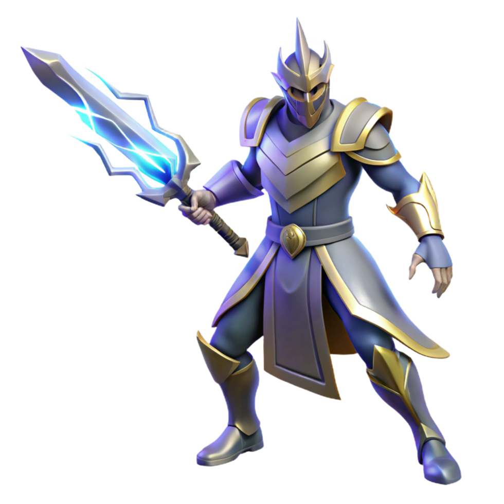extraordinary rustic Fantasy Knight 3D Render original png