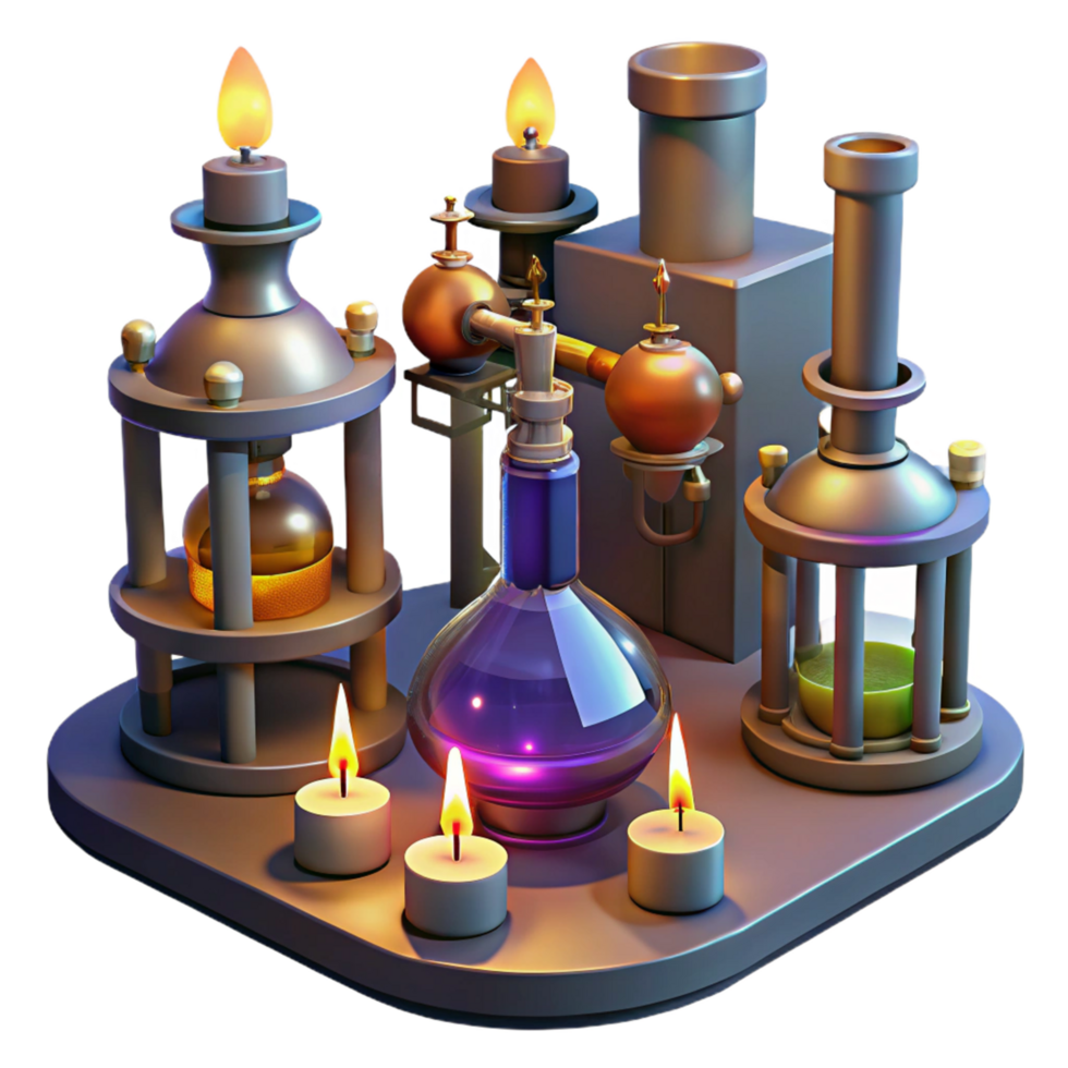 Alchemy Lab 3D Illustration png