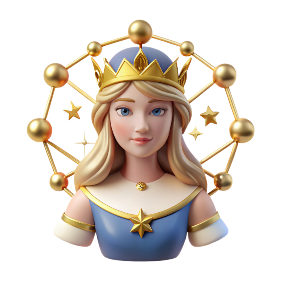 3D Render of a Princess png