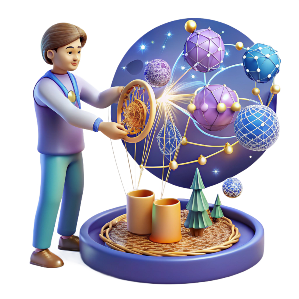 3D Illustration Network Connection Abstract png