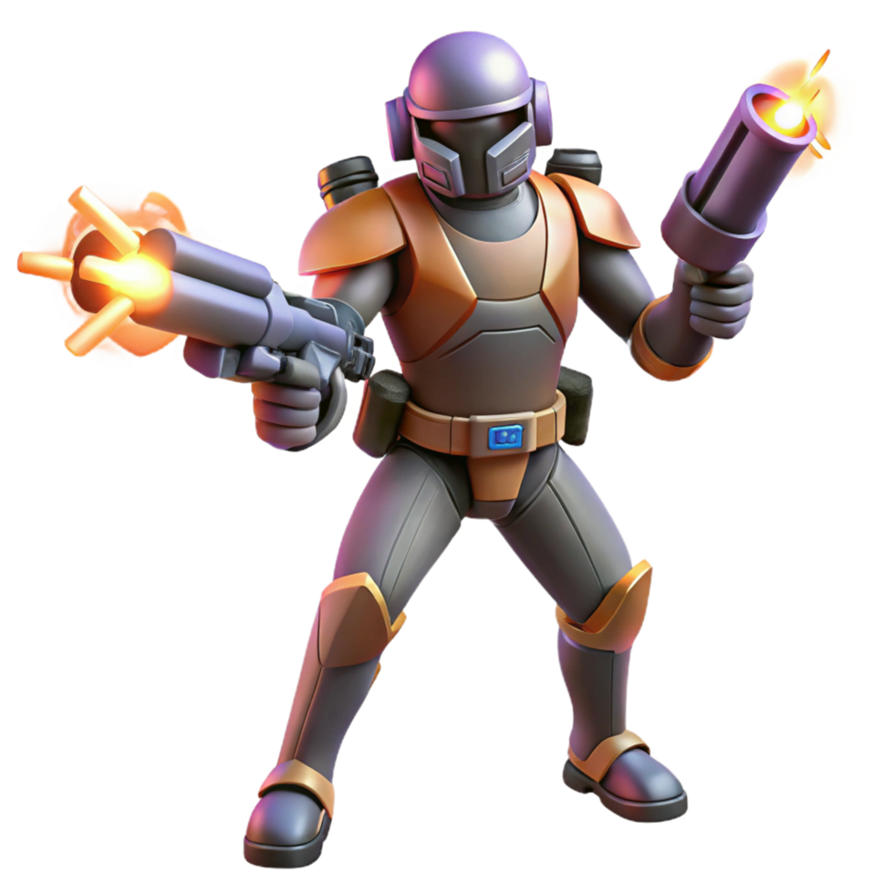 extraordinary rustic 3D Render Futuristic Soldier Illustration premium png