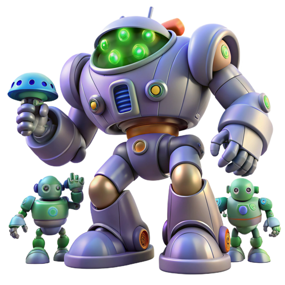 3D Render of Friendly Robots png