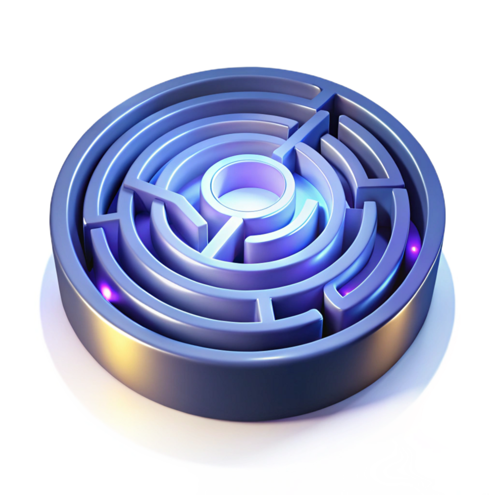 3D Circular Maze Illustration png