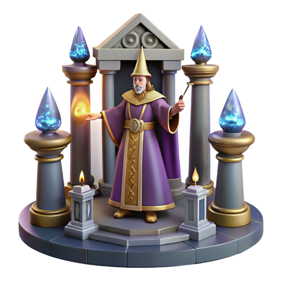 3D Render Wizard Scene png