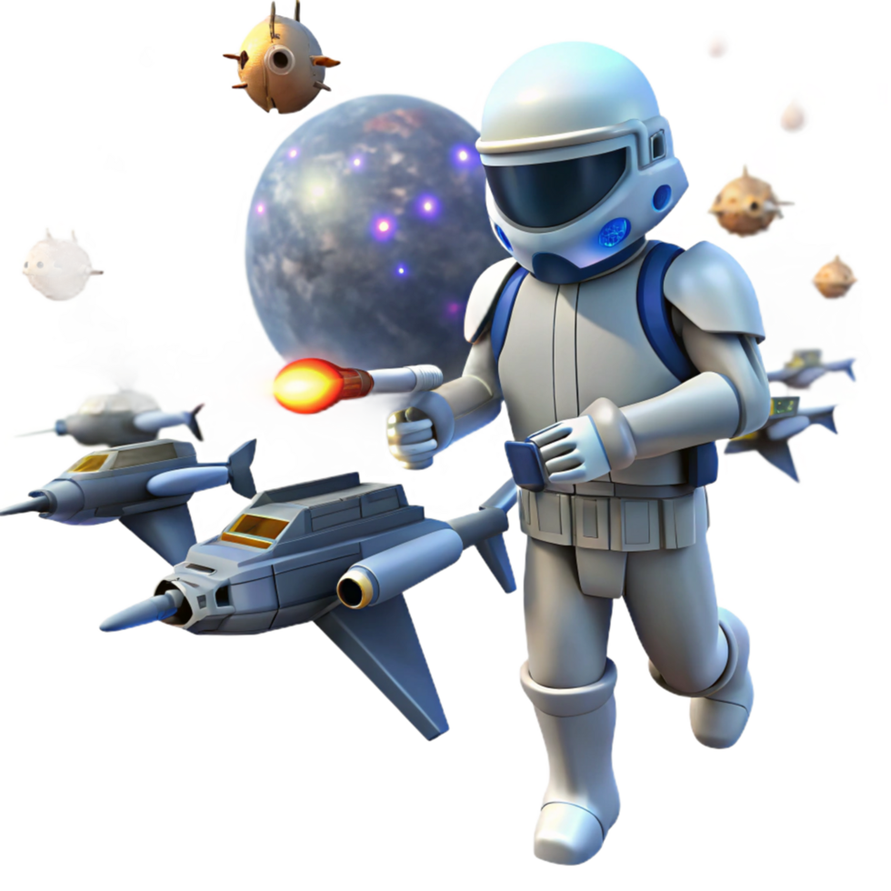 3D Illustration Space Astronaut Adventure png