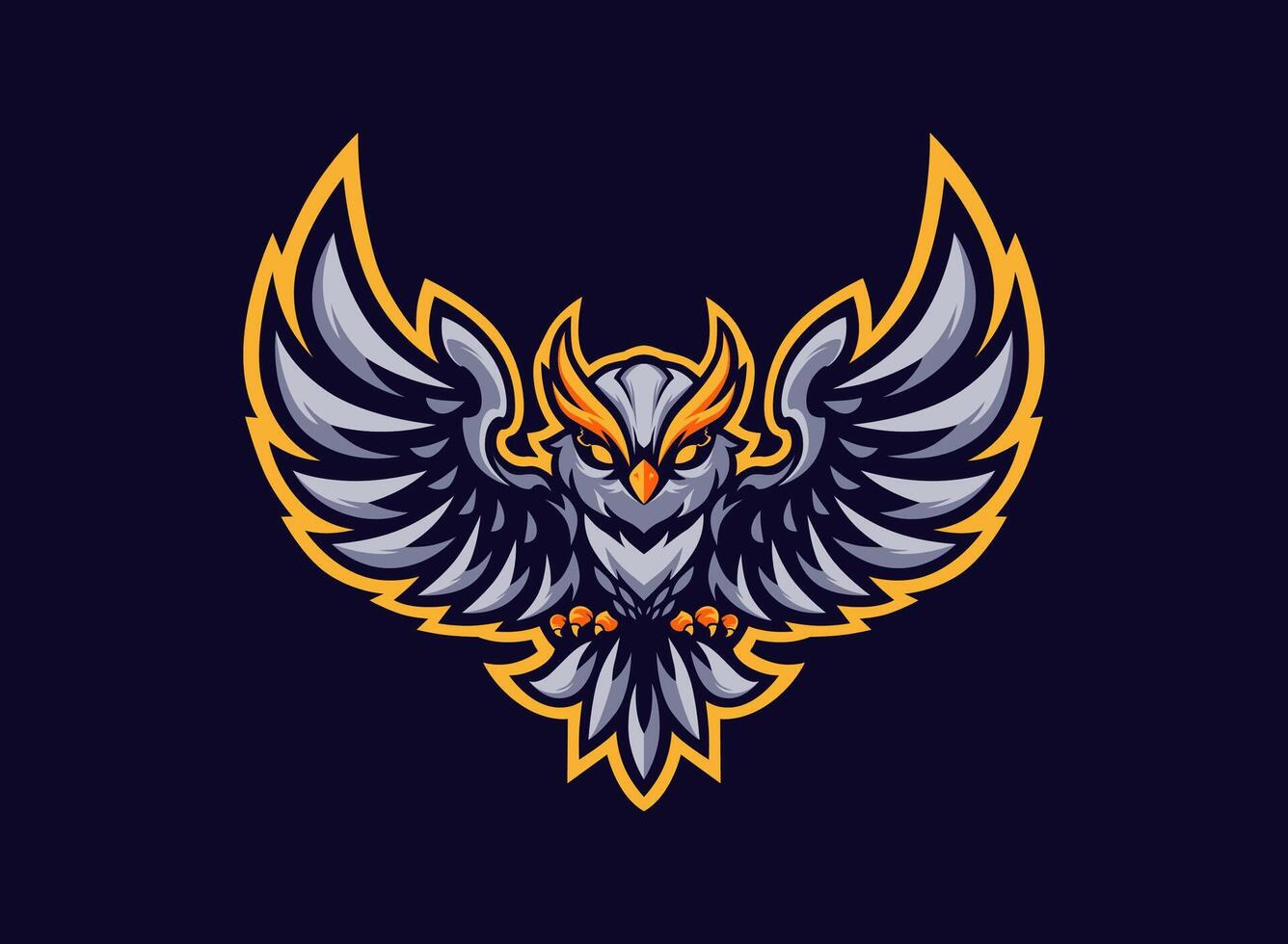 Owl Esport Logo Design vector