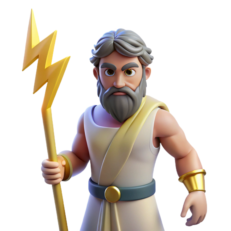 Zeus 3D Render, Greek Mythology God png