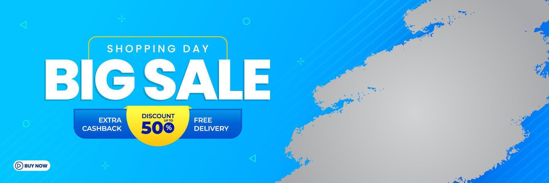 Big sale banner for ads, banner social media template vector