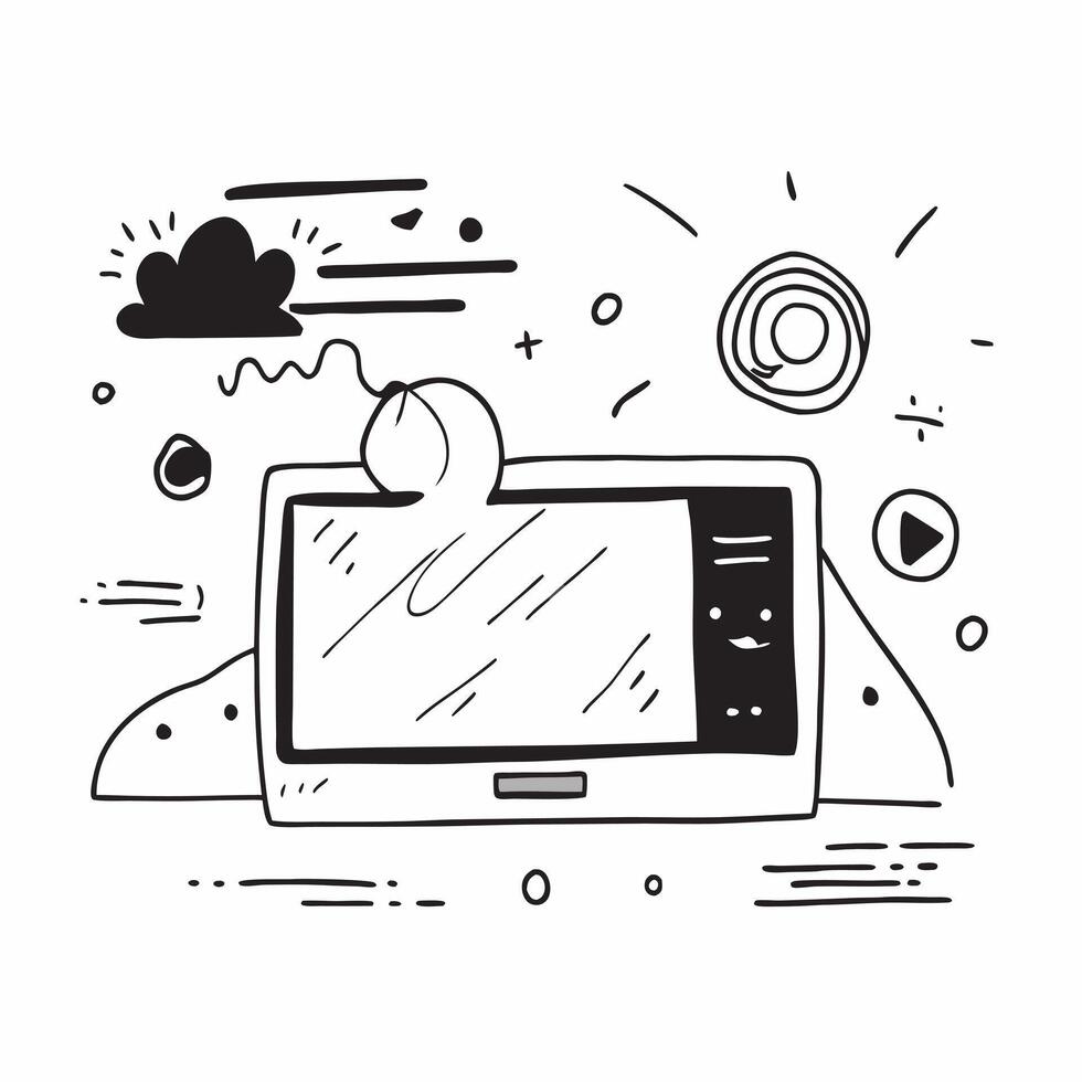 Abstract digital art with holographic weather updates on a tablet in a home office concept as Camera movement Pan across the tablet screen with holographic weather updates Scene G pure Set 2 vector