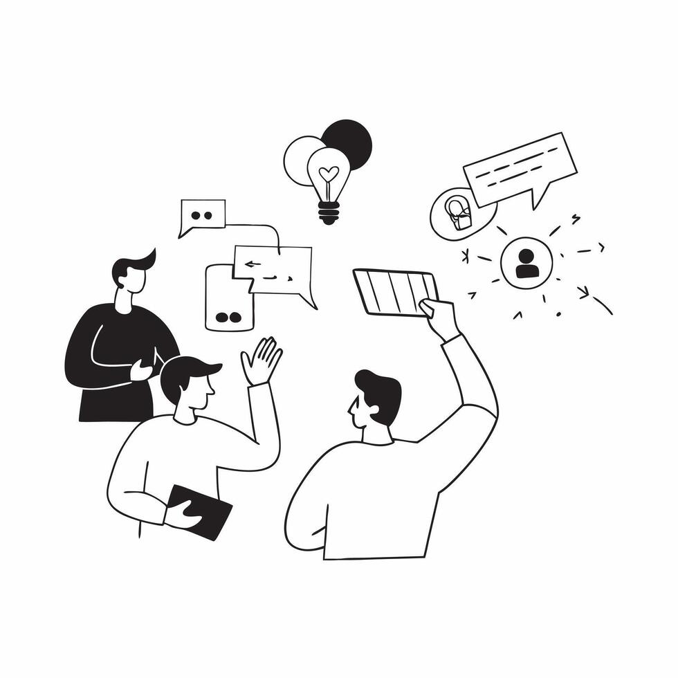 AI Driven Creative Brainstorming concept as A candid shot of a creative brainstorming session where ideas are being explored The scene captures the excitement and spo pure Set 2 vector