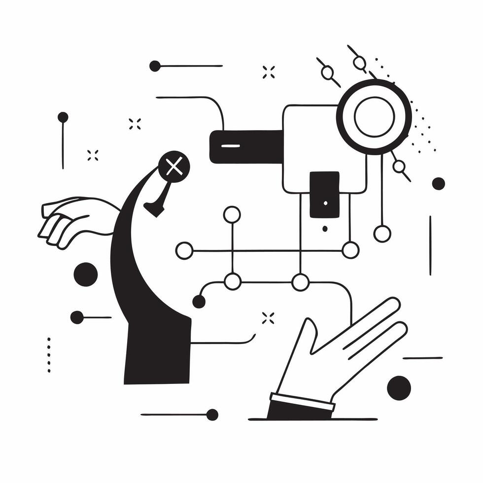 AI Enhanced Remote Work concept as A vibrant abstract digital art banner representing AIs role in enhancing remote work Glowing elements and dynamic shapes symbolize innovation co pure vector