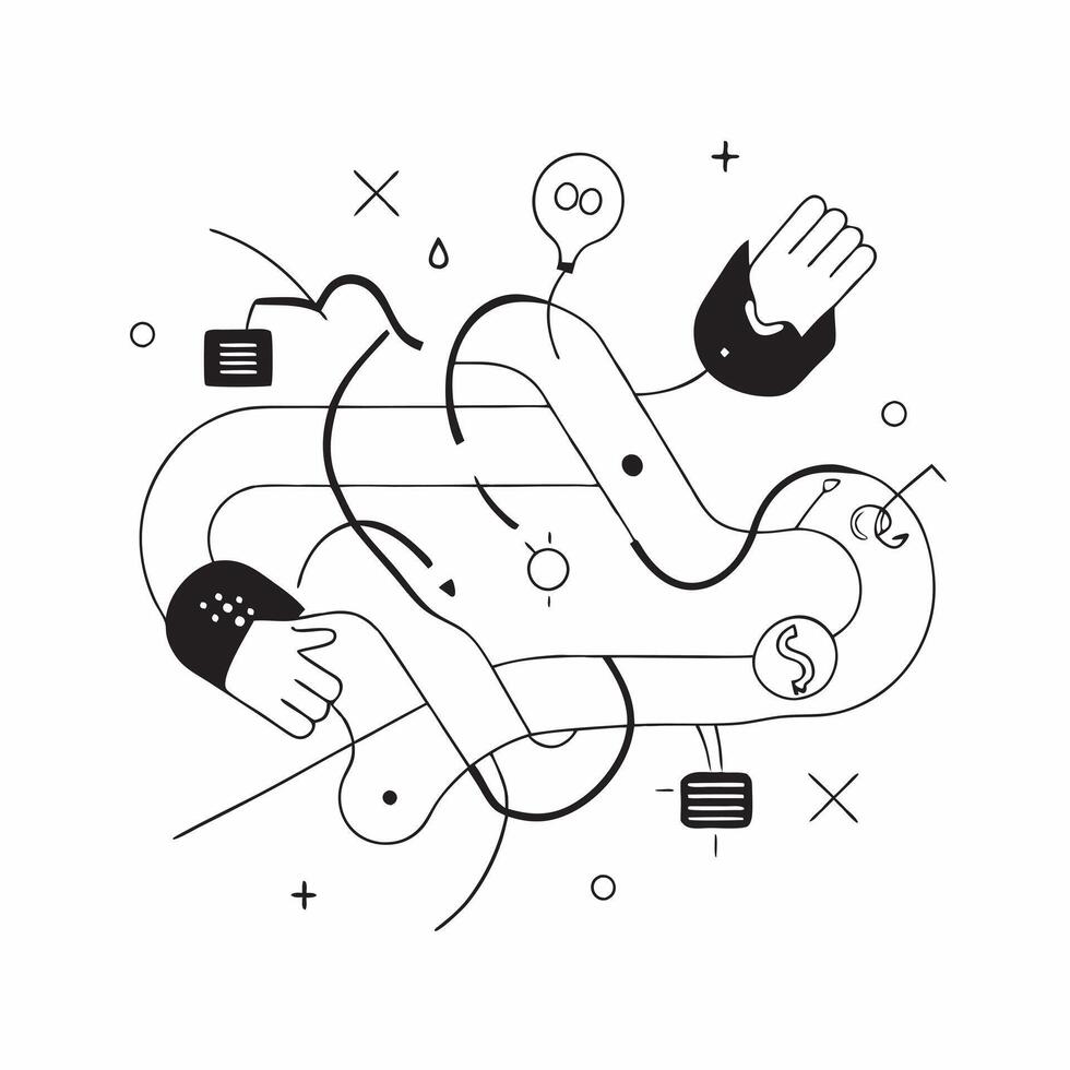 AI Powered Creative Collaboration concept as A vibrant abstract digital art banner representing AI enhanced creative collaboration Glowing elements and dynamic shapes symbolize in pure vector
