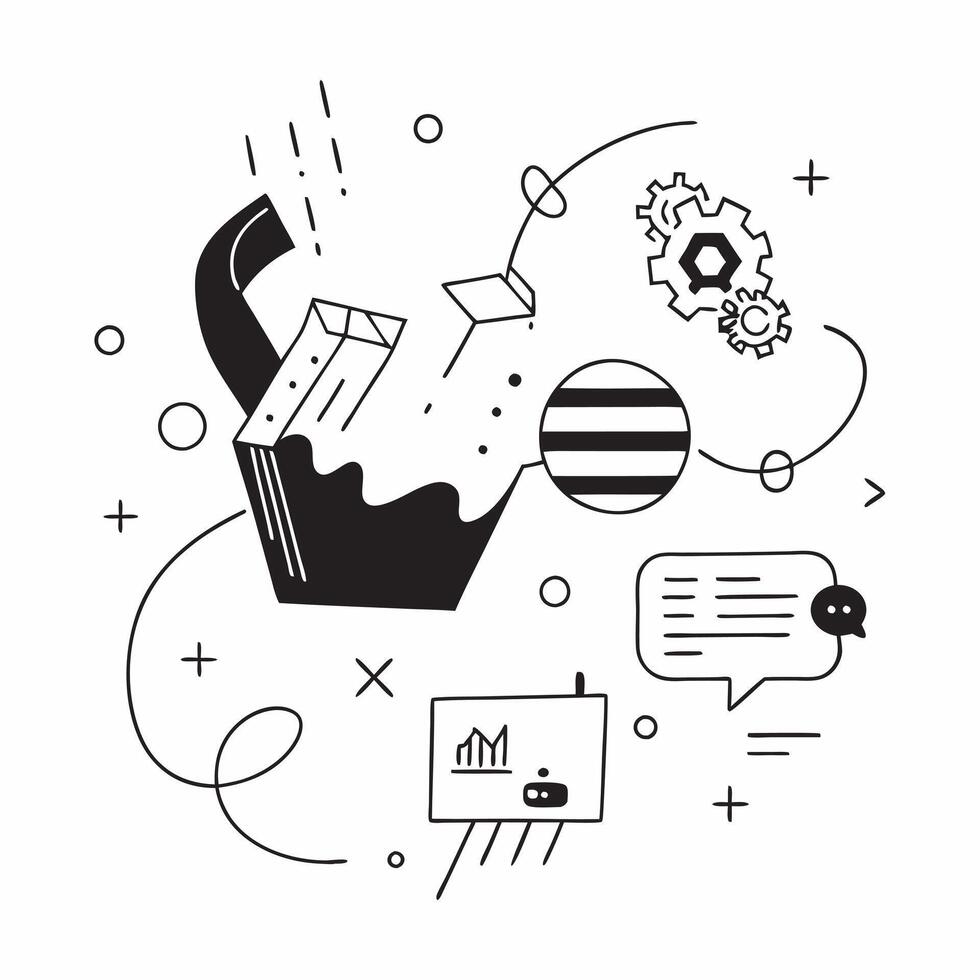AI Powered Customer Experience concept as A vibrant abstract digital art banner showcasing AIs role in enhancing customer experiences The scene features glowing elements and dynam pure Set 3 vector