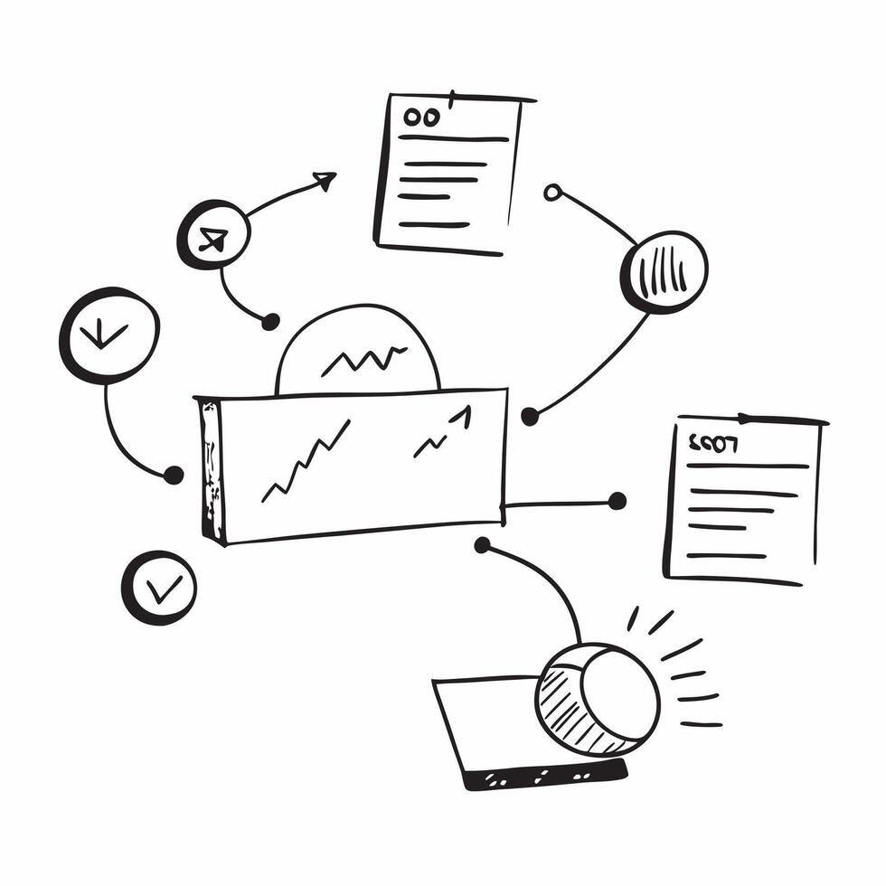 AI Powered Predictive Analytics concept as A clean abstract depicting predictive analytics with data graphs and algorithmic patterns The design is isolated on a whit pure vector