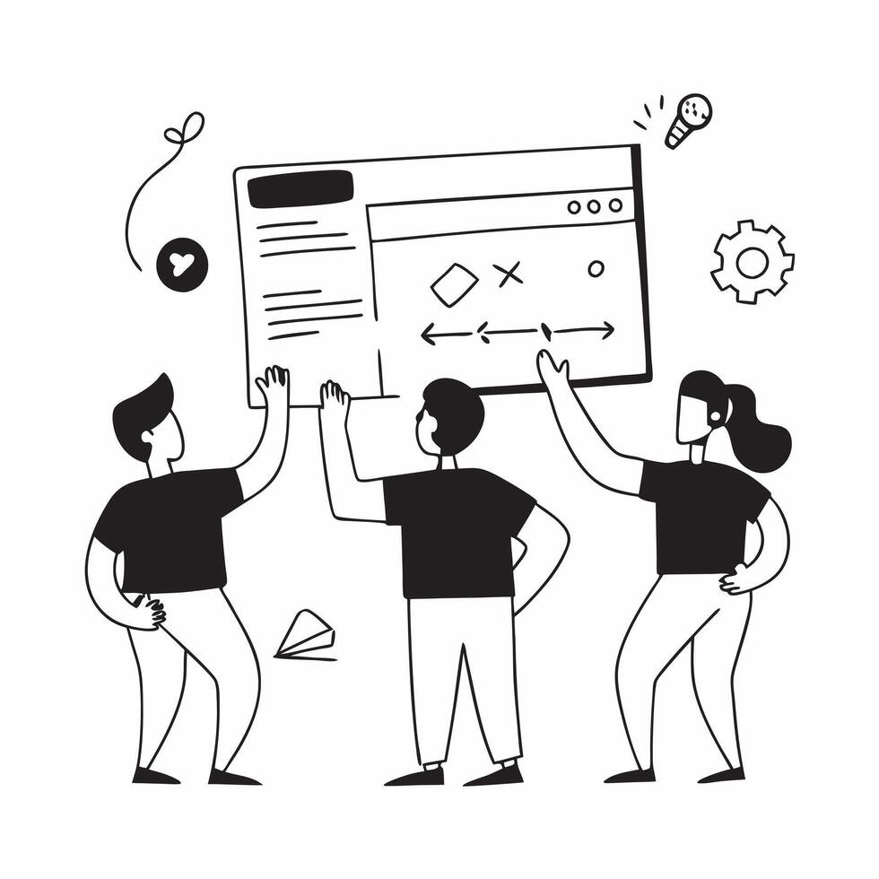 AI Powered Product Testing concept as A candid capture of a team conducting product tests using AI tools with a focus on ensuring quality within budget The scene highlights the me pure vector